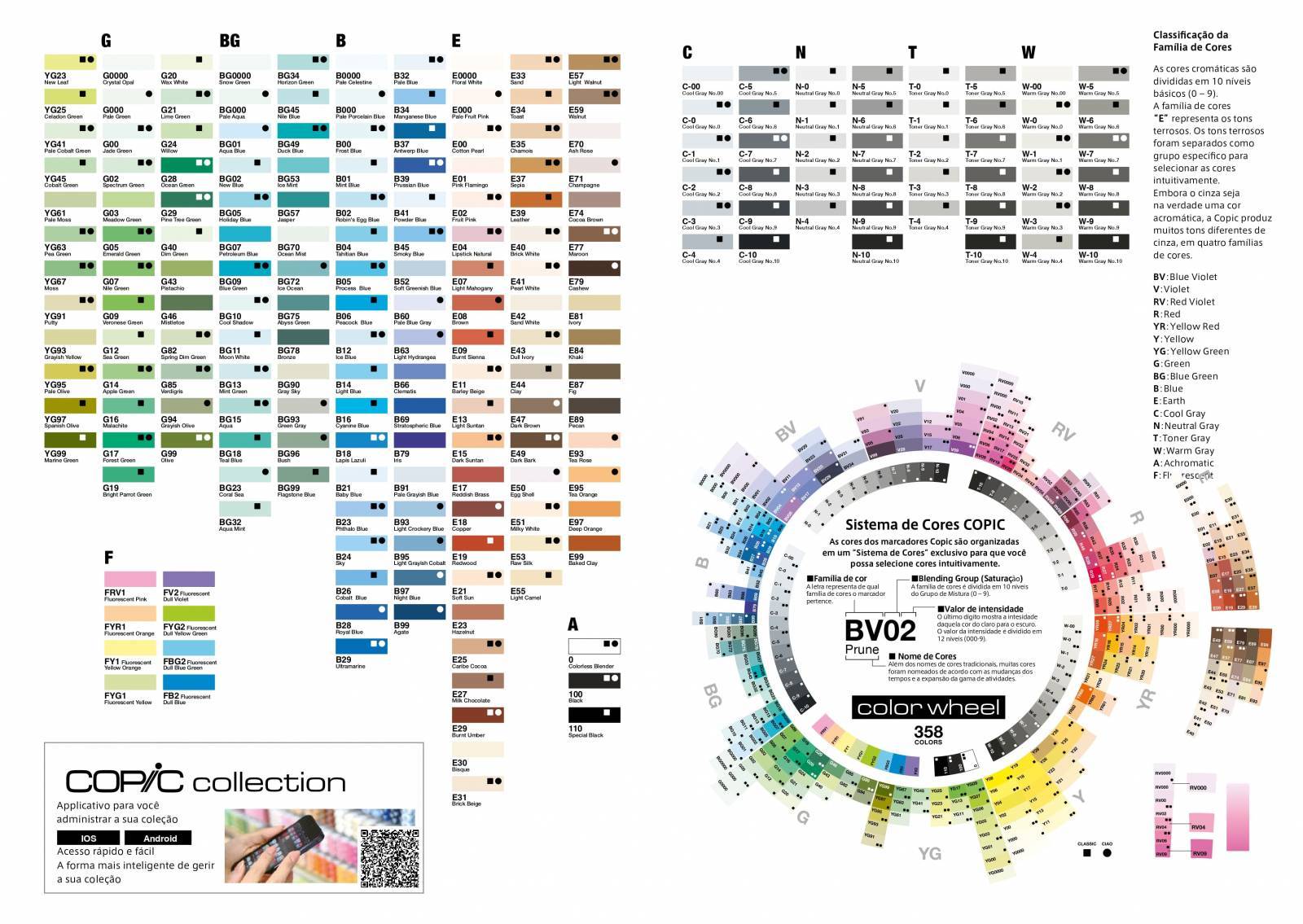 Swatch Copic B34 Copic 72 A Classic Alcohol Markers Swatch Charts