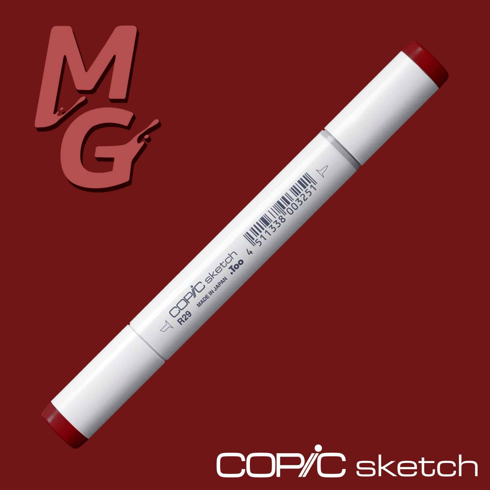 Copic R29 Marcador Copic Sketch R29 Vermelho Lipstick Red - Mundo Grafite