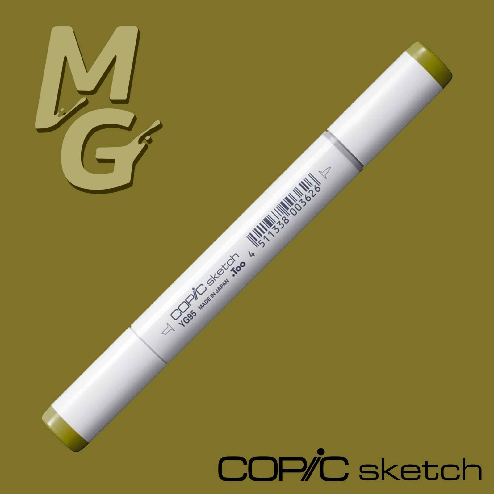 Marcador Copic Sketch Pale Olive YG95 - Mundo Grafite