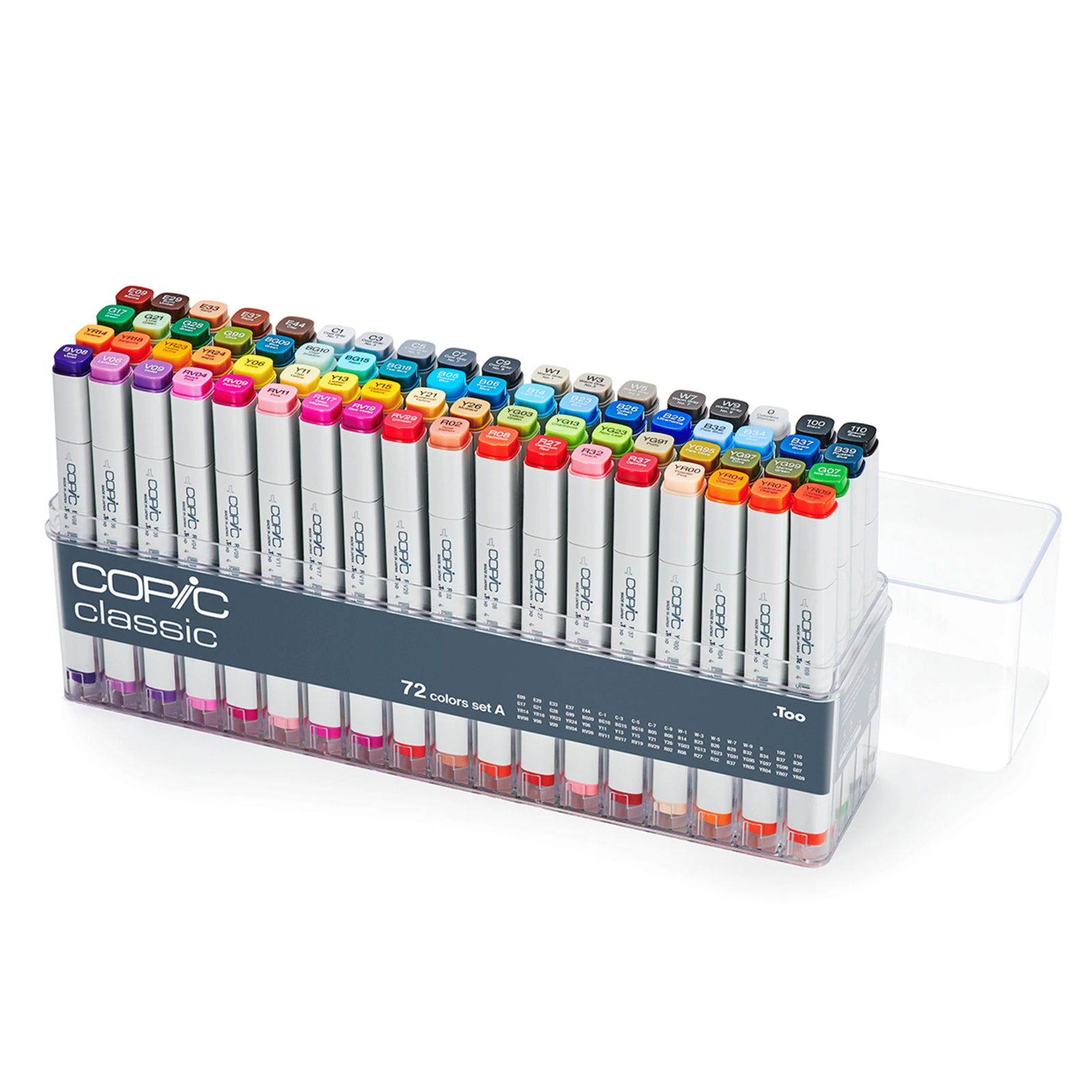 Copic 72色マーカーA,C ×2セット144本（マーカーインク9本付） Estojo Marcador Copic Classic 72 Cores Set A - Mundo Grafite