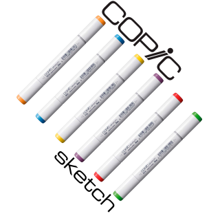Kit 6 Marcadores COPIC Sketch Cores a sua Escolha