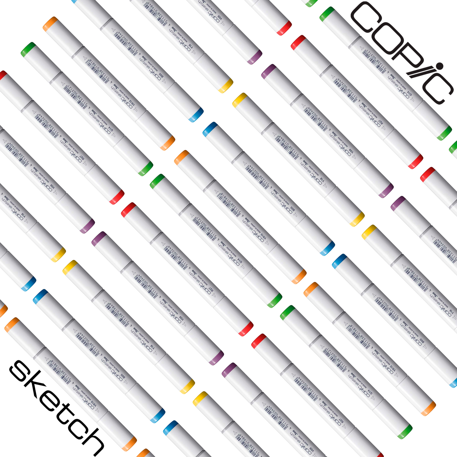 kit 36 Marcadores COPIC Sketch Cores a sua Escolha - Mundo Grafite