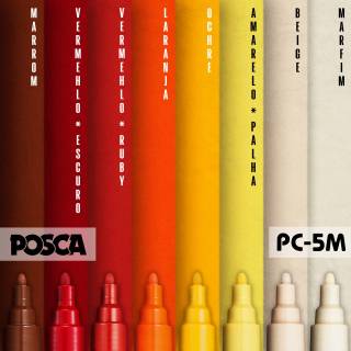 Kit POSCA 5m Warm tons - Cores Quente com 8 marcadores
