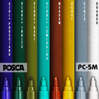 Kit POSCA 5m Marine Tons - Tons Marinhos com 8 marcadores
