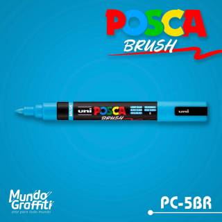 Caneta Posca 5M Brush Azul Claro