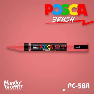 Caneta Posca 5M Brush Rosa Coral