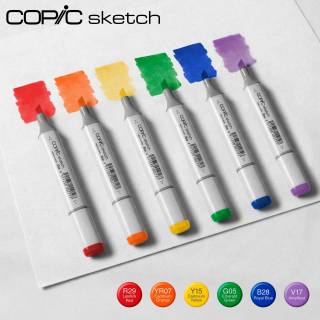 kit copic sketch com 6 canetas - Prisma Vivid 