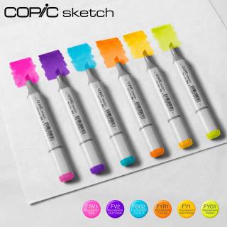 kit copic sketch com 6 canetas - Lúmen Neon