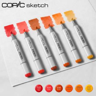 kit copic sketch com 6 canetas - Fusão Solar 