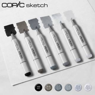 kit copic sketch com 6 canetas - Sombra Absoluta