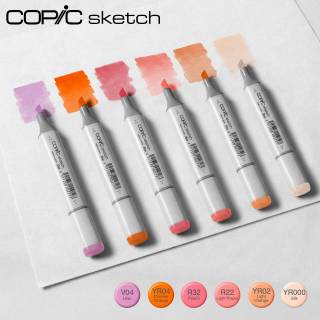 kit copic sketch com 6 canetas - Horizonte Âmbar