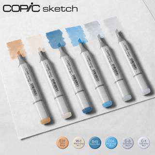 kit copic sketch com 6 canetas - Essência Nordic 