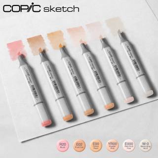 kit copic sketch com 6 canetas - Dermis Soft Light 