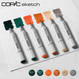 kit copic sketch com 6 canetas - Neo Ruins 