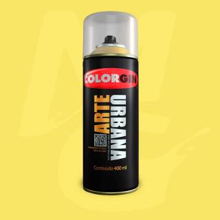 Tinta Spray Colorgin Arte Urbana 912 Amarelo Canário fosco 400ml