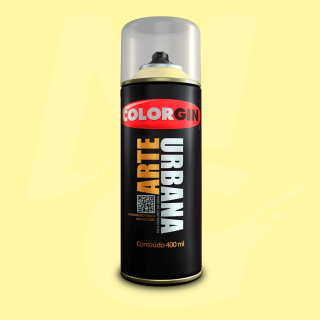 Tinta Spray Colorgin Arte Urbana 913 Amarelo Baunilha fosco 400ml