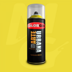 Tinta Spray Colorgin Arte Urbana 914 Amarelo Limão fosco 400ml