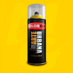 Tinta Spray Colorgin Arte Urbana 915 Amarelo Sol fosco 400ml