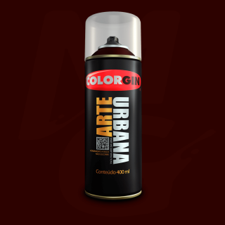 Tinta Spray Colorgin Arte Urbana 921 Vermelho Açaí fosco 400ml