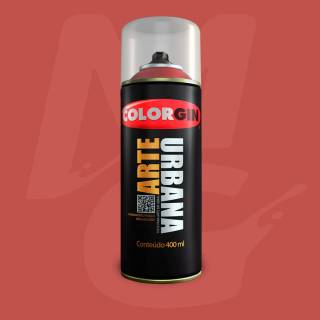 Tinta Spray Colorgin Arte Urbana 922 Vermelho Goiaba fosco 400ml