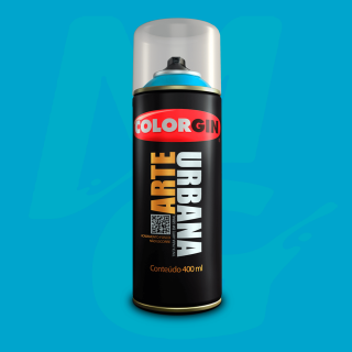 Tinta Spray Colorgin Arte Urbana 965 Azul Celeste fosco 400ml