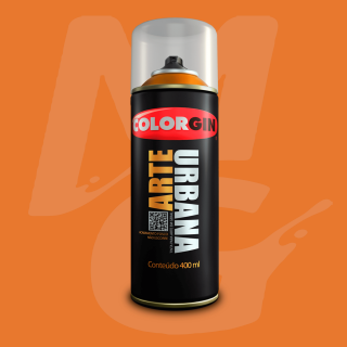 Tinta Spray Colorgin Arte Urbana 967 Laranja Tangerina fosco 400ml