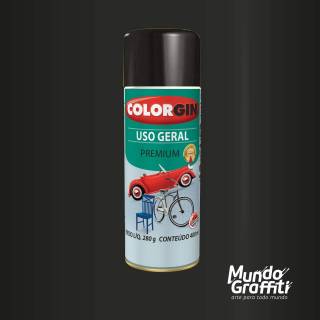 Tinta Spray Colorgin Uso Geral 52001 Preto Rapido Brilh 400ml