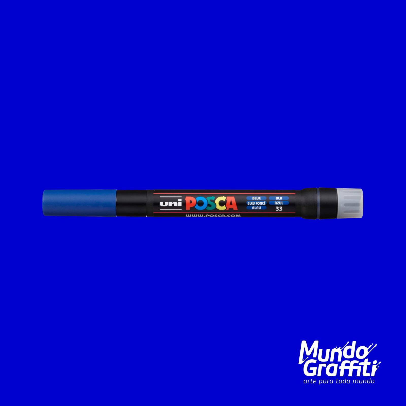 Caneta Brush Posca PCF 350 Azul - Mundo Graffiti
