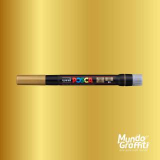 Caneta Brush Posca PCF 350 Ouro