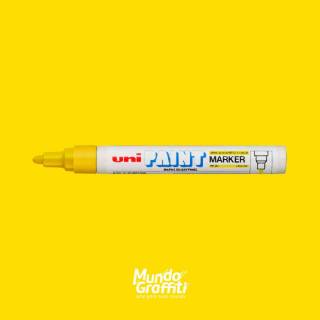 Marcador Industrial Permanente Uni Paint Marker PX20 Amarelo