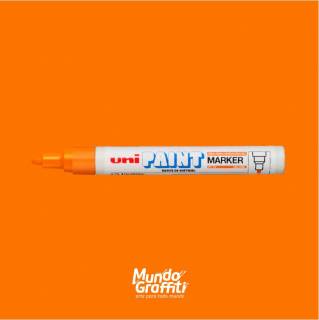 Marcador Industrial Permanente Uni Paint Marker PX20 Laranja