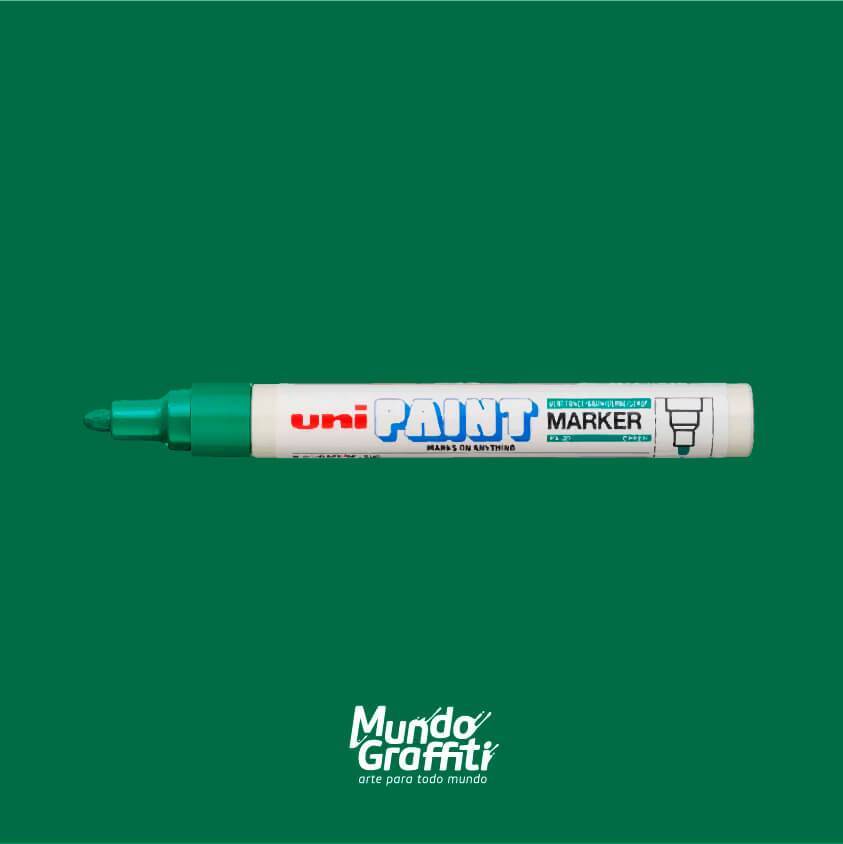Marcador Permanente Uni Paint Marker PX20 Verde - Mundo Graffiti