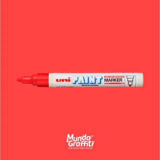 Marcador Industrial Permanente Uni Paint Marker PX20 Vermelho