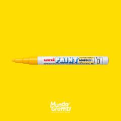 Marcador Industrial Permanente Uni Paint Marker PX21 Amarelo