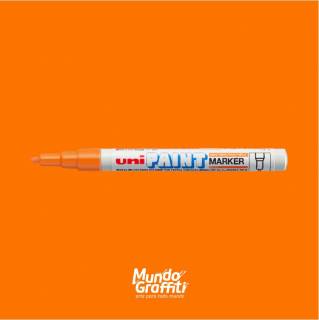 Marcador Industrial Permanente Uni Paint Marker PX21 Laranja