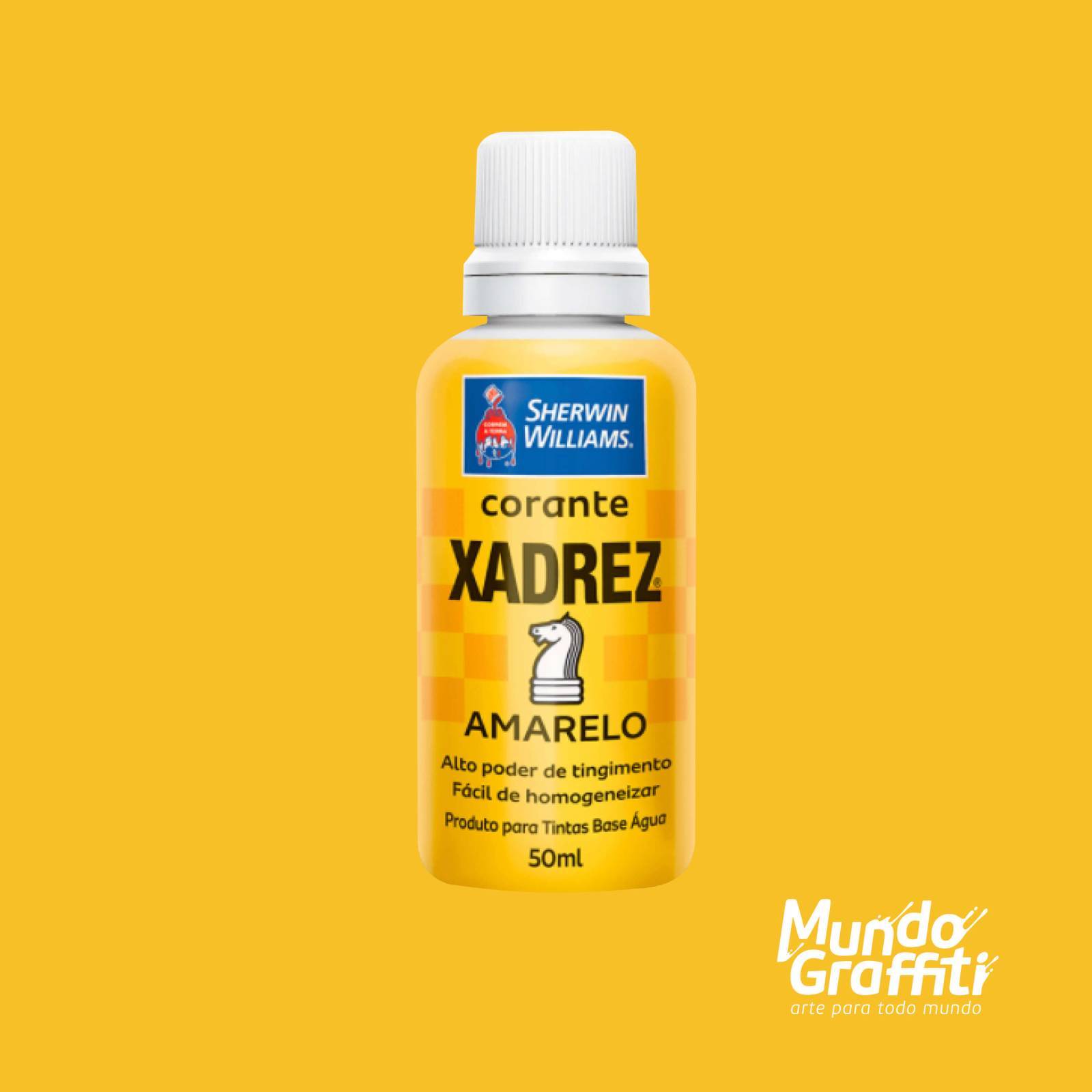 Corante Líquido Xadrez Amarelo 50ml - Mundo Graffiti