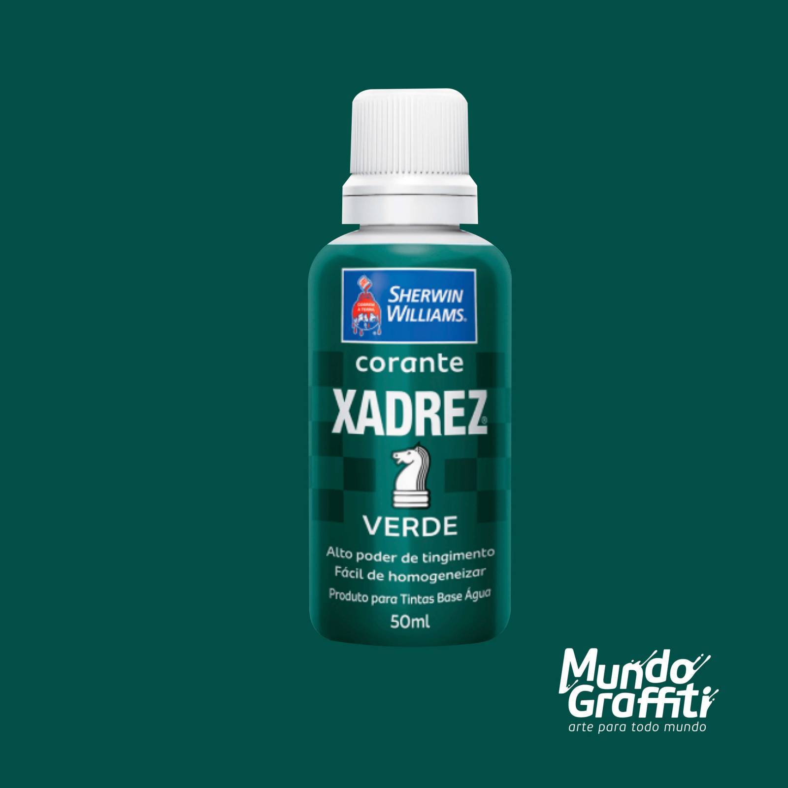 Corante Líquido Xadrez Verde 50ml - Mundo Graffiti