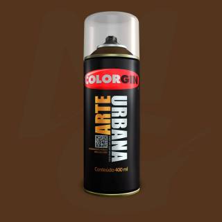 Tinta Spray Colorgin Arte Urbana 980 Marrom Chocolate fosco 400ml