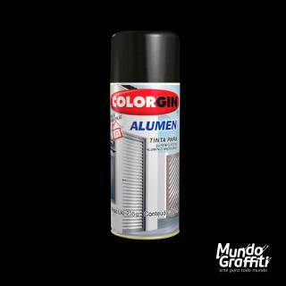 Tinta Spray Colorgin Alumen Preto Fosco 773 350ml