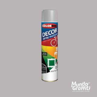 Tinta Spray Colorgin Decor 8651 Cinza Brilhante 360ml