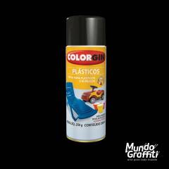 Tinta Spray Colorgin p/ Plasticos 1502 Preto Brilh. 350ml