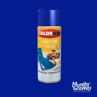 Tinta Spray Colorgin p/ Plasticos 1507 Azul Oceano 350ml