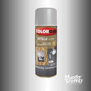 Tinta Spray Colorgin Metallik 053 Prata 350ml