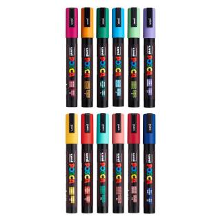 Kit Posca 5M c/ 12 Canetas Cores a Sua Escolha 