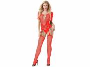 Lingerie Tentação Modelo Bodysuit Europeia Vermelho