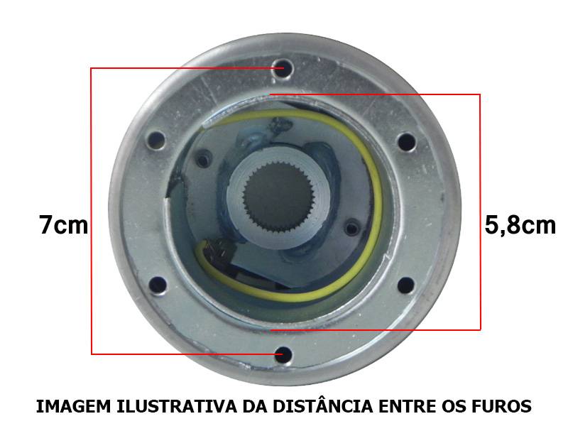 CUBO DE VOLANTE AÇO ESCOVADO ASTRA 98 99 00 01 02 (IMPORTADO)