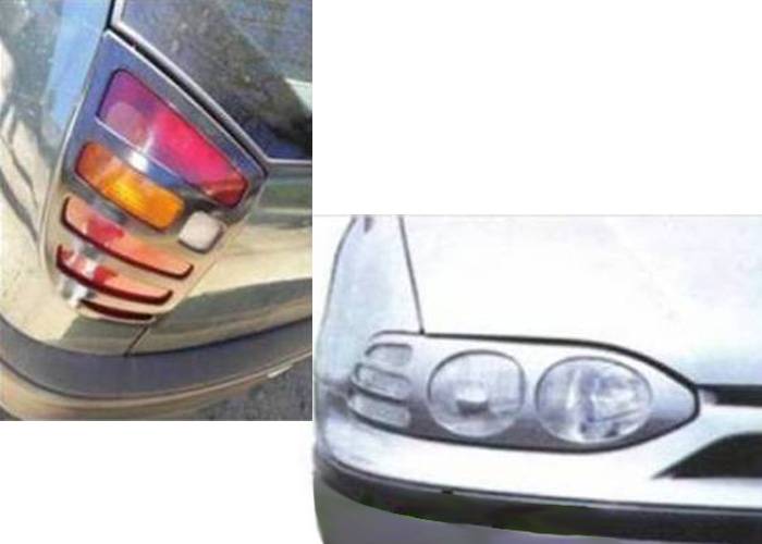 MASCARA NEGRA FAROL E LANTERNA PALIO 96 97 98 99 4PEÇAS