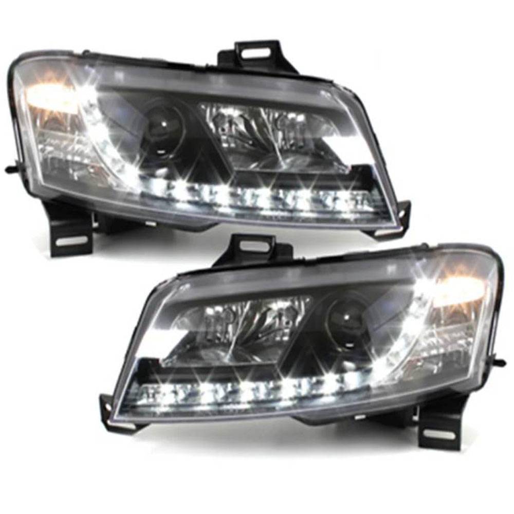 Farol Led Fiat Stilo 03 04 05 06 07 08 09 10 11 Negro Par