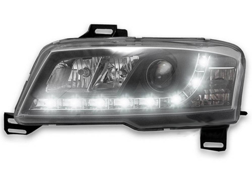 Farol Led Fiat Stilo 03 04 05 06 07 08 09 10 11 Negro Par