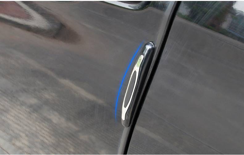 Protetor Porta Universal Abs Preto Prata Branco 4 Peças